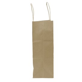 Bolsas de Papel Asa Plana Kraft 80g/m² 22+10x28cm (250 Uds)
