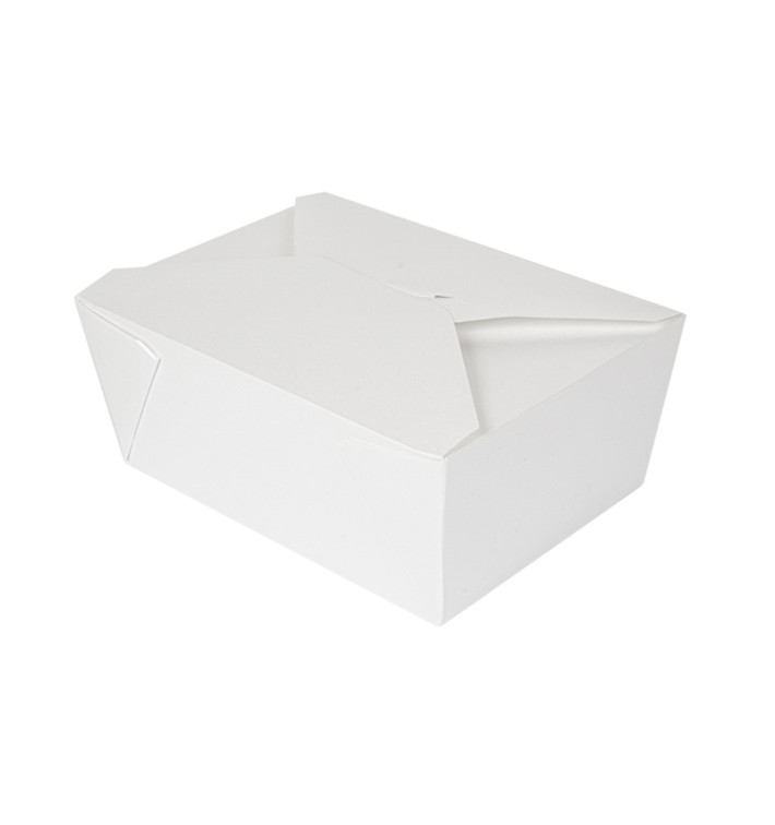 Caja Carton Americana Blanca 19,7x14x9cm 2880ml (50 Uds)