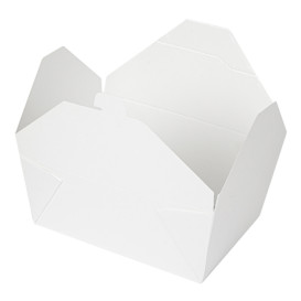Caja Carton Americana Blanca 19,7x14x9cm 2880ml (50 Uds)