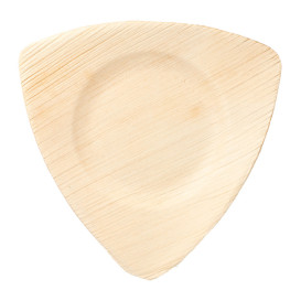 Plato de Hoja de Palma Triangular 15x13x1cm (25 Uds)