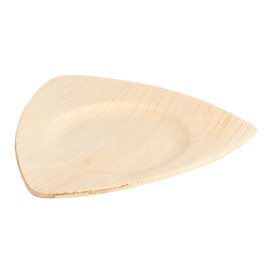 Plato de Hoja de Palma Triangular 15x13x1cm (25 Uds)