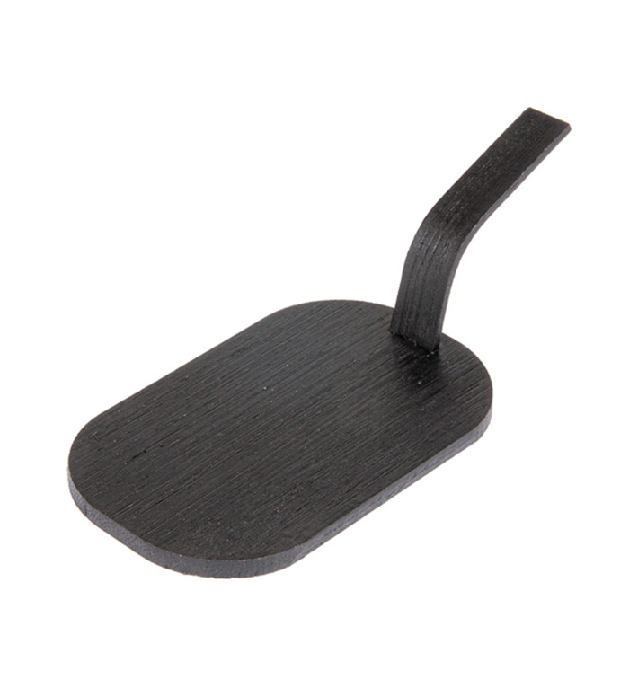 Mini Pala Bambú Negra Tapas 8x5 cm (100 Uds) Mini Pala Bambú Negra Tapas 8x5 cm (100 Uds)