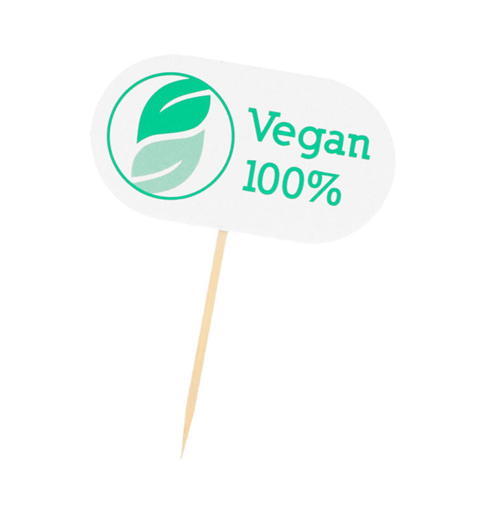 Palillo Marcador Vegan 8 cm (100 Uds) Palillo Marcador Vegan 8 cm (100 Uds)