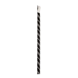 Pajita Cuchara Papel Negro Enfundada Blanco Ø8mm 21cm (1000 Uds)