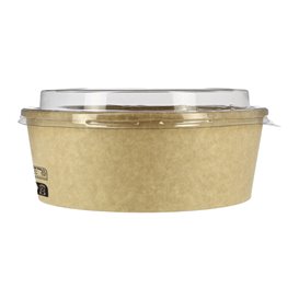 Tarrina Cartón Kraft-Kraft + Tapa RPET 38Oz/1120ml (25 Uds)