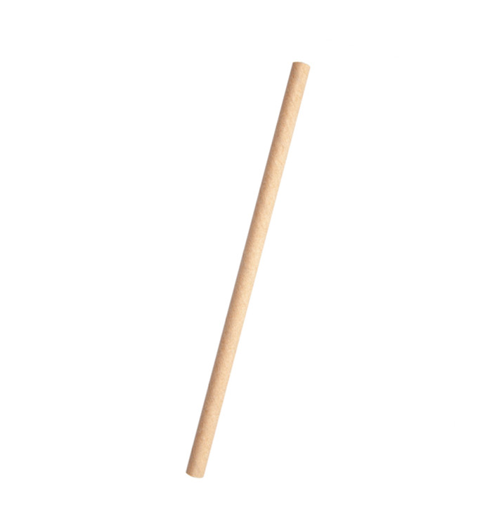 Pajita Recta de Papel Kraft Ø6mm 14cm (250 Uds) Pajita Recta de Papel Kraft Ø6mm 14cm (250 Uds)