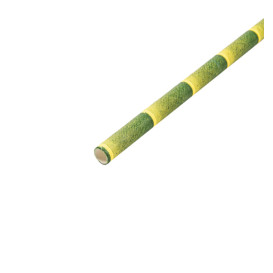 Pajita Recta de Papel Bambu Ø6mm 21cm (250 Uds)