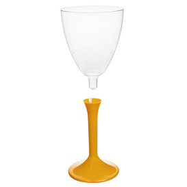 Copa Plástico Vino Pie Mango 180ml 2P (20 Uds)