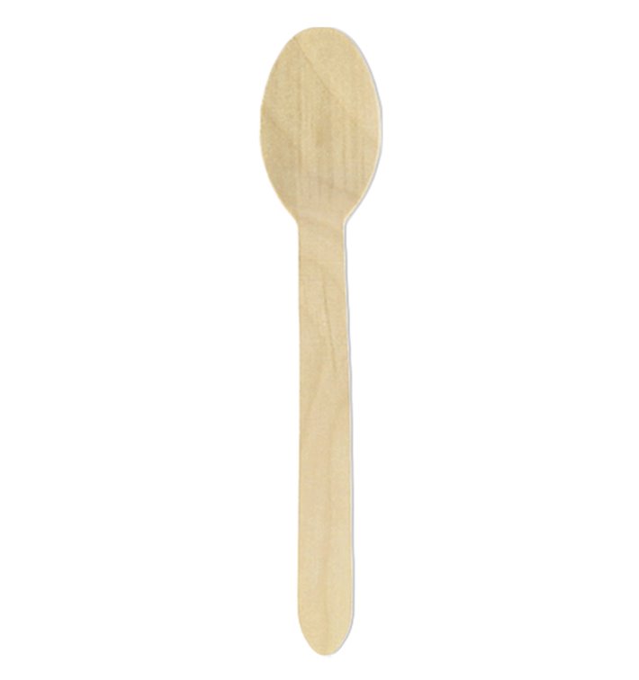 Cuchara de Madera Eco 16cm (100 Uds) Cuchara de Madera Eco 16cm (100 Uds)