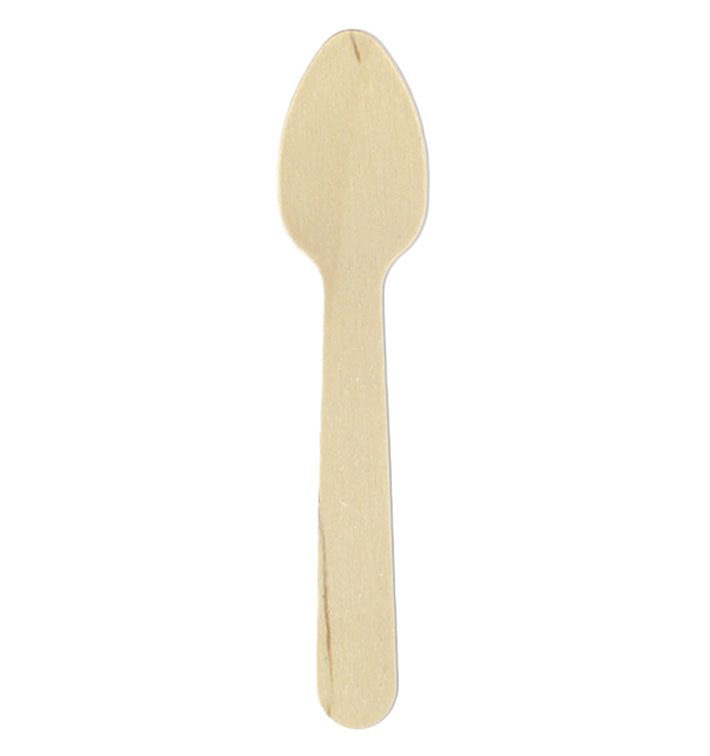 Mini Cuchara de Madera Eco 11cm (100 Uds) Mini Cuchara de Madera Eco 11cm (100 Uds)