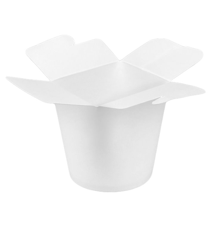 Envase Comida para Llevar 100% ECO Blanco 16Oz/480ml (500 Uds) Envase Comida para Llevar 100% ECO Blanco 16Oz/480ml (500 Uds)