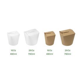 Envase Comida para Llevar 100% ECO Kraft 26Oz/780ml (500 Uds)