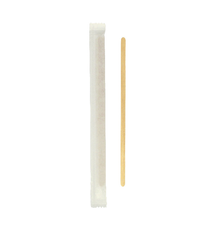 Agitador para Cafe de Madera Enfundado 140mm (500 Uds) Agitador para Cafe de Madera Enfundado 140mm (500 Uds)