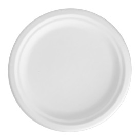 Plato Caña de Azúcar Blanco Ø22 cm (50 Uds)