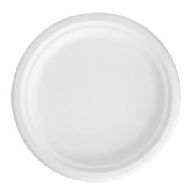 Plato Caña de Azúcar Blanco Ø17 cm (50 Uds)