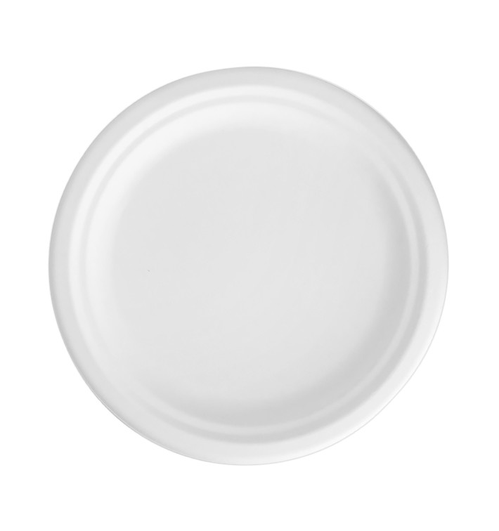 Plato Caña de Azúcar Blanco Ø17 cm (50 Uds)