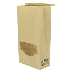 Bolsa SOS Kraft con Cierre y Ventana 12+6x23,5cm (1000 Uds)