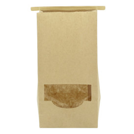 Bolsa SOS Kraft con Cierre y Ventana 12+6x23,5cm (1000 Uds)