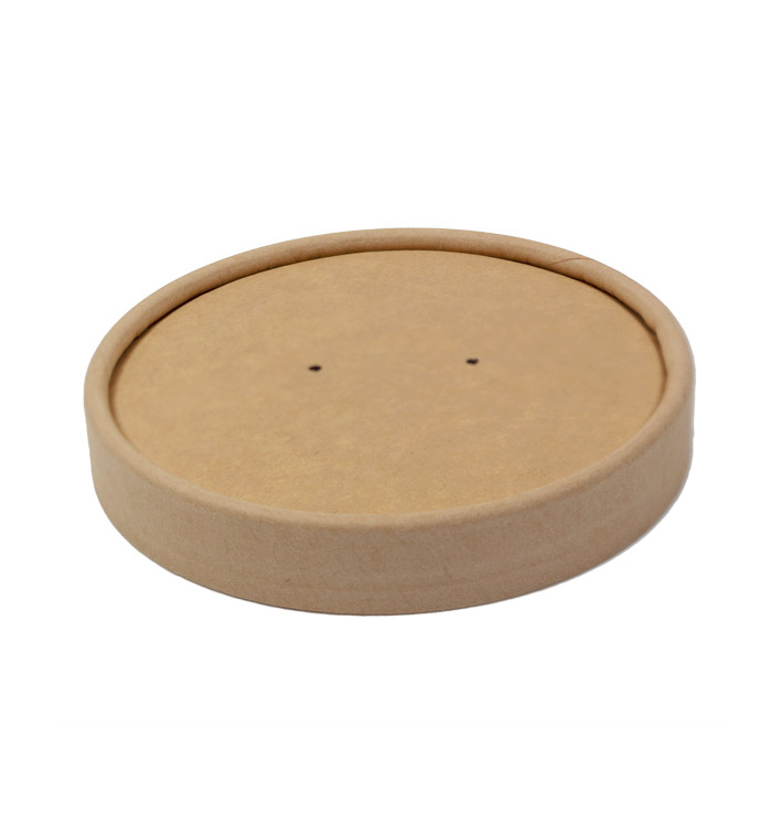 Tapa de Cartón Kraft para Tarrina de cartón de 16Oz/450ml (50 Uds) Tapa de Cartón Kraft para Tarrina de cartón de 16Oz/450ml (50 Uds)