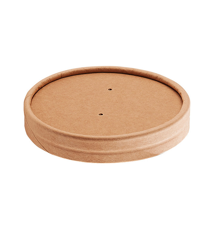 Tapa de Cartón Kraft para Tarrinas de cartón de 8Oz/250ml y de 12Oz/350ml (25 Uds) Tapa de Cartón Kraft para Tarrinas de cartón de 8Oz/250ml y de 12Oz/350ml (25 Uds)