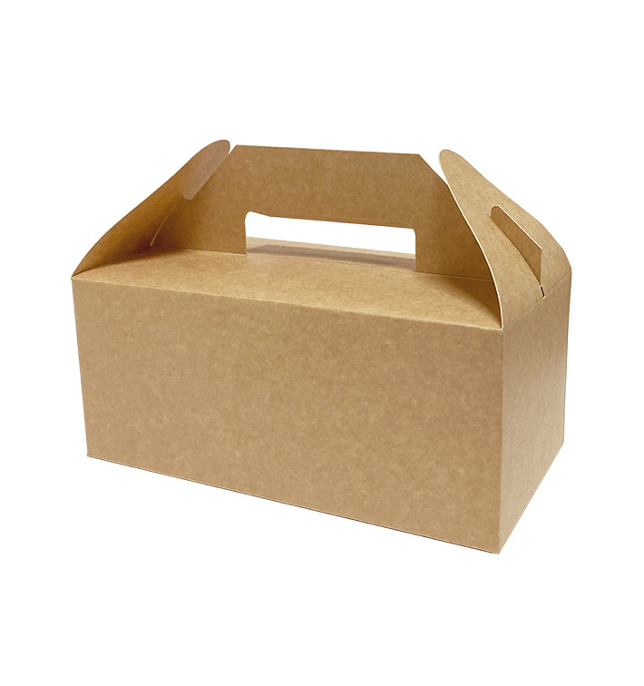 Caja Picnic de Cartón Kraft 228x122x97mm (125 Uds) Caja Picnic de Cartón Kraft 228x122x97mm (125 Uds)