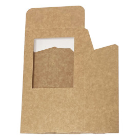 Envase de Cartón Kraft con Ventana para Wrap 90x50x130mm (500 Uds)