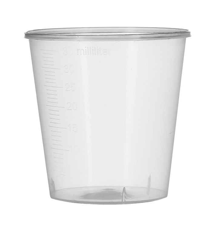 Vaso de Plastico Graduado PP Transp. 35 ml (50 Uds) Vaso de Plastico Graduado PP Transp. 35 ml (50 Uds)