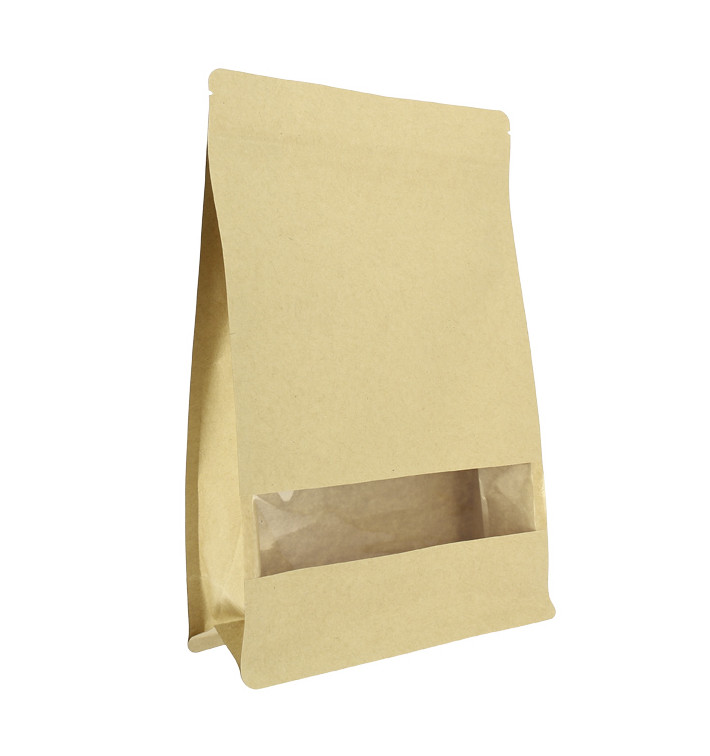 Bolsa StandUp Kraft Autocierre Zip y Ventana 20+8x30cm (50 Uds) Bolsa StandUp Kraft Autocierre Zip y Ventana 20+8x30cm (50 Uds)
