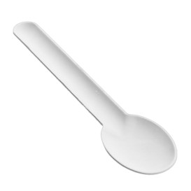 Cuchara de Caña de Azúcar Blanco 16cm (50 Uds)
