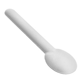 Cuchara de Caña de Azúcar Blanco 16cm (50 Uds)