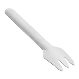 Tenedor de Caña de Azúcar Blanco 16cm (50 Uds)