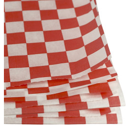Envuelta Antigrasa “Vichy” Rojo 28x31cm (1.000 Uds)