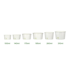 Tarrina de Cartón para Helados Ecológica 195ml (45 Uds)