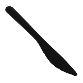 Cuchillo Reutilizable PP Mineral “Hércules” Negro 185mm (50 Uds)