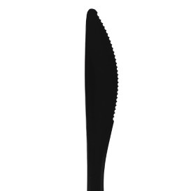Cuchillo Reutilizable PP Mineral “Hércules” Negro 185mm (50 Uds)