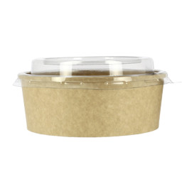 Tarrina Cartón Kraft-Kraft + Tapa RPET 25 Oz/750ml (50 Uds)