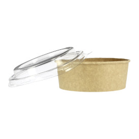 Tarrina Cartón Kraft-Kraft + Tapa RPET 25 Oz/750ml (50 Uds)