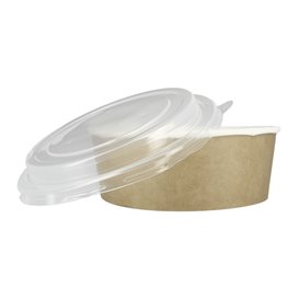 Tarrina de Cartón Kraft con Tapa PP 33Oz/1000ml (100 Uds)
