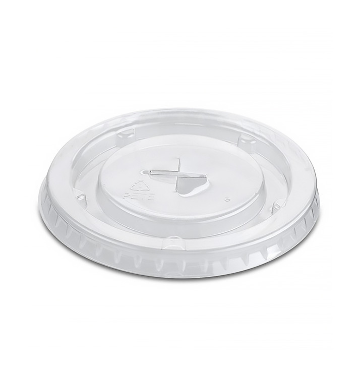 Tapa Plana con Cruz PP Cristal Ø7,9cm (50 Uds)