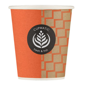 Vaso Cartón Cupmatic 8Oz/210ml Ø7,0cm (100 Uds)