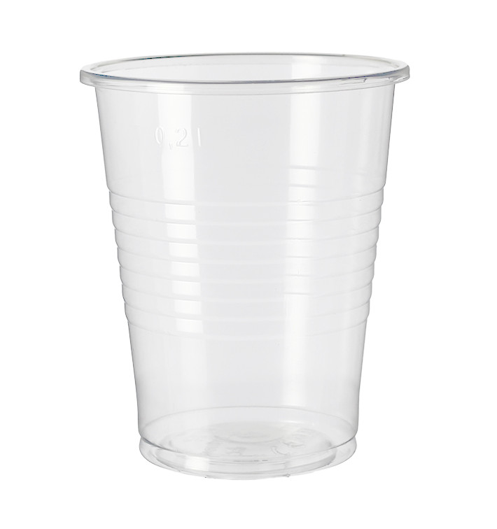 Vaso de Plástico PP Transparente 240ml Ø7,34cm (100 Uds) Vaso de Plástico PP Transparente 240ml Ø7,34cm (100 Uds)
