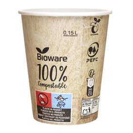 Vaso Carton Vending BioWare PLA 6Oz/192ml Ø7,0cm (3000 Uds)