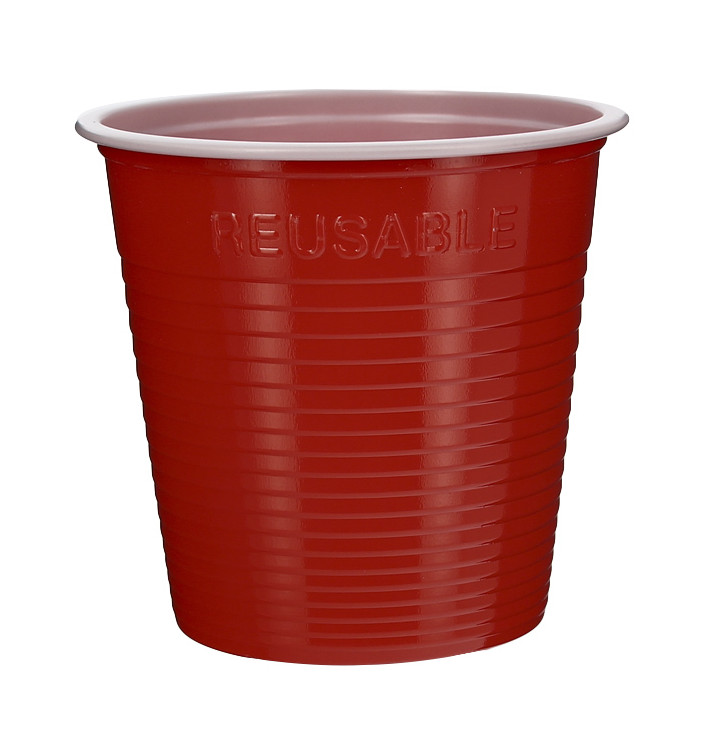 Vaso de Plástico PS Bicolor Rojo 230 ml (30 Uds) Vaso de Plástico PS Bicolor Rojo 230 ml (30 Uds)