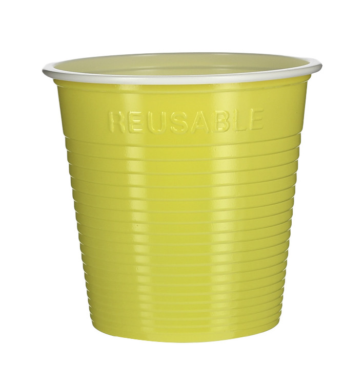 Vaso Reutilizable PS Bicolor Amarillo 160ml (30 Uds) Vaso Reutilizable PS Bicolor Amarillo 160ml (30 Uds)