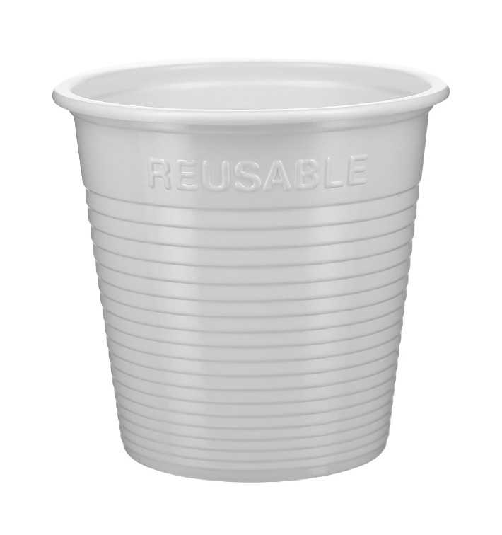 Vaso Reutilizable Económico PS Bicolor Blanco 230ml (30 Uds) Vaso Reutilizable Económico PS Bicolor Blanco 230ml (30 Uds)