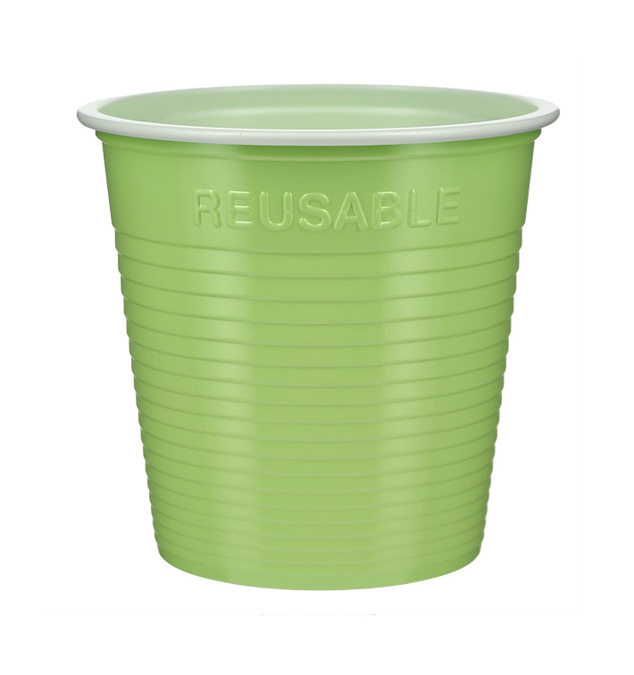 Vaso Reutilizable Económico PS Bicolor Verde Lima 160ml (30 Uds) Vaso Reutilizable Económico PS Bicolor Verde Lima 160ml (30 Uds)