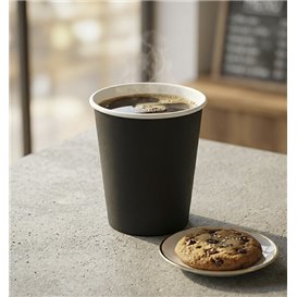 Vaso Cartón Plastic Free 9 Oz/250ml "Colores" Amarillo Ø8,0cm (300 Uds)