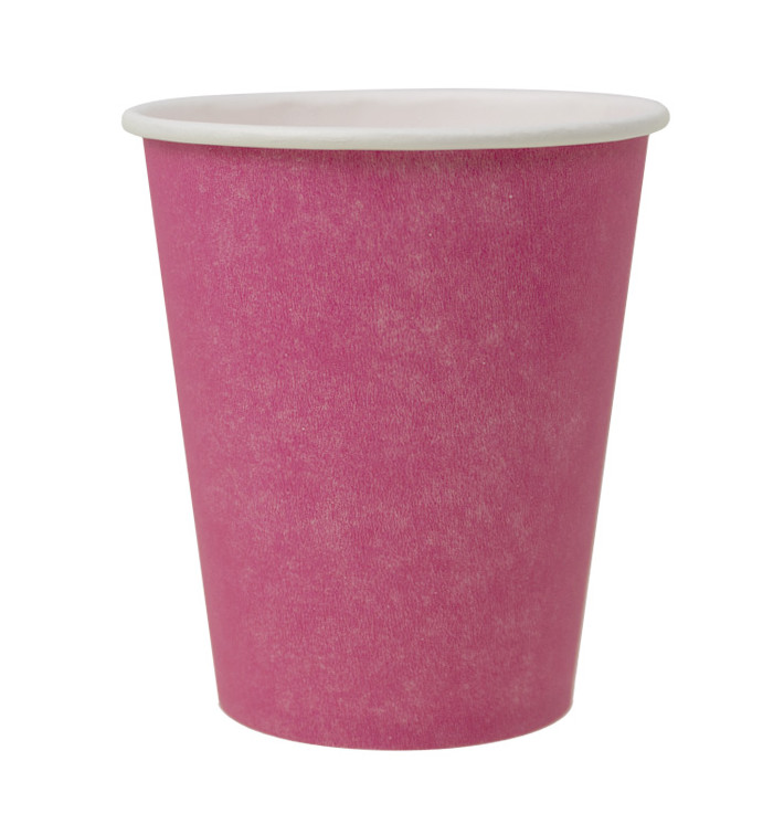 Vaso Cartón Plastic Free 9 Oz/250ml "Colores" Rosa Ø8,0cm (20 Uds) Vaso Cartón Plastic Free 9 Oz/250ml "Colores" Rosa Ø8,0cm (20 Uds)