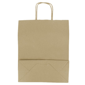 Bolsa Papel Kraft con Asas 100g/m² 25+11x31cm (25 Uds)