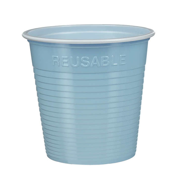 Vaso Reutilizable Económico PS Bicolor Azul Claro 230ml (30 Uds) Vaso Reutilizable Económico PS Bicolor Azul Claro 230ml (30 Uds)